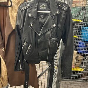 Black Leather Biker Jacket